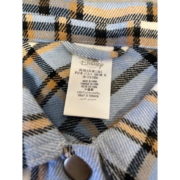 Disney Turning Red Pandamonium Plaid Flannel Shirt Jacket Unisex Large RPG - Picture 8 of 9